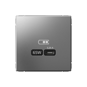 ARTGALLERY USB РОЗЕТКА тип-С 65Вт высокоскор.заряд. QC, PD, механизм, СТАЛЬ в Иркутске