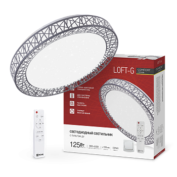 Светильник светодиодный COMFORT LOFT-G 125Вт 230В 3000-6500K 10000Лм 500x105мм с пультом ДУ IN HOME в Иркутске