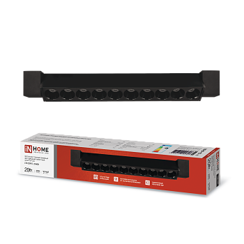 Светильник трековый линейный светодиодный поворотный LTR-02R-TL 2040B 20Вт 4000К 345мм 24 градуса черный серии TOP-LINE IN HOME в Иркутске