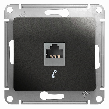 Розетка телефонная Glossa SE антрацит в Иркутске