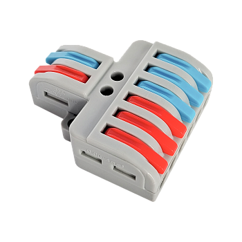 Клемма проходная разветвительная КПР 222-4126 с рычагами 2/6 полюса 0.08-2.5/4мм2 (5шт./уп.) IN HOME в Иркутске