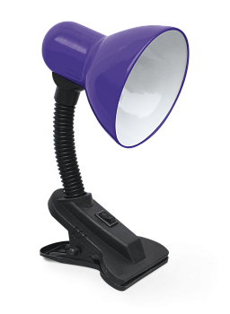 Светильник настольный под лампу на прищепке СНП 21Ф-E27 230В ФИОЛЕТОВЫЙ (с подвесом) IN HOME в Иркутске