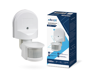 Датчик движения инфракрасный ДД 08Б 1200Вт 180 гр.12м IP44 белый NEOX в Иркутске