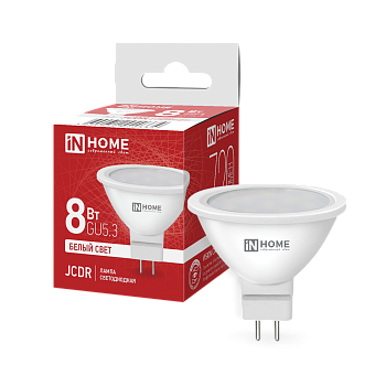 Лампа светодиодная LED-JCDR-VC 8Вт 230В GU5.3 4000К 720Лм IN HOME в Иркутске
