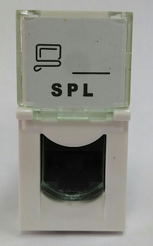 Розетка SPL компьютерная RJ45 22,5х45 cat5e для кабель-канала в Иркутске