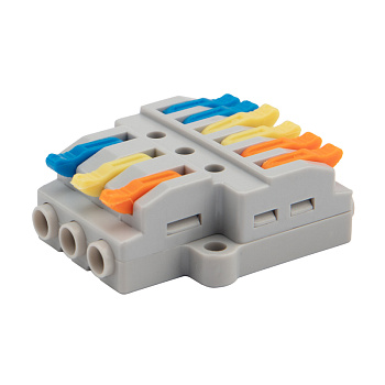 Разветвительная клемма REXANT с рычажком 3-6 0,08-4 мм с монтажной площадкой в Иркутске