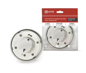 Светильник накладной GX53S-standard RW металл под лампу GX53 белый IN HOME в Иркутске