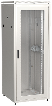 ITK LINEA N 42U 800х800мм стеклянная передняя дверь задняя металлическая серый в Иркутске