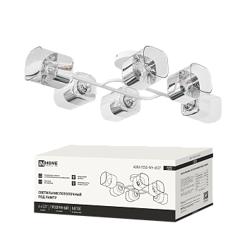 Светильник потолочный под лампу AURA TESO-WH-6E27 720x430x150 белый IN HOME в Иркутске