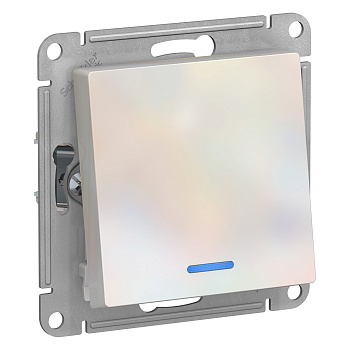 Переключатель 1кл с подсветкой AtlasDesign жемчуг в Иркутске