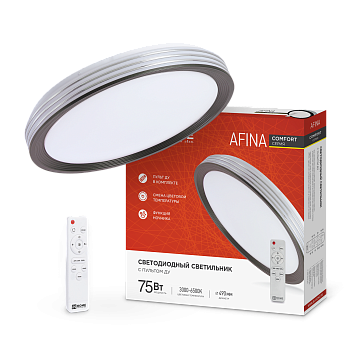 Светильник светодиодный COMFORT AFINA 75Вт 230В 3000-6500K 6000Лм 500x80мм с пультом ДУ IN HOME в Иркутске