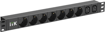 ITK PDU 7 розеток немецкий стандарт + 2 С13 1U кабель 2м C14 в Иркутске