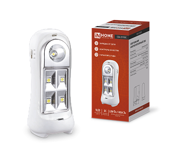 Светильник светодиодный аварийный СБА 2215DC 4+1LED 600mAh lithium battery DC IN HOME в Иркутске