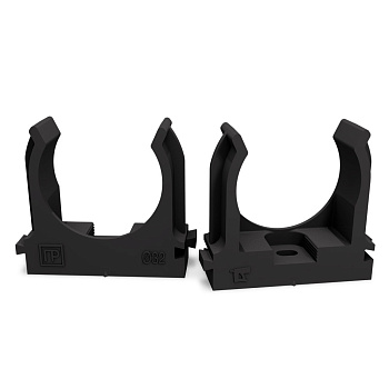 Крепеж-клипса для труб для прямого монтажа черная 32 мм Промрукав в Иркутске