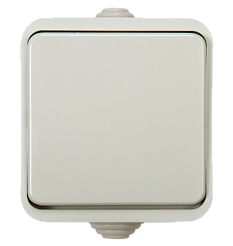 Выключатель одноклавишный AQUA белый полугерметичный 3100 IN HOME в Иркутске