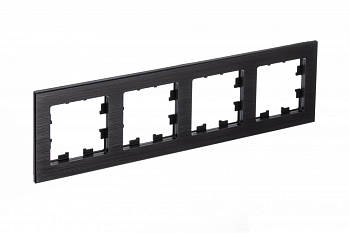 Рамка четырехместная AtlasDesign Nature SE металл оникс в Иркутске