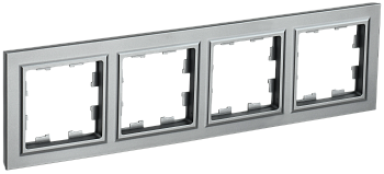 Рамка четырехместная BRITE IEK сталь в Иркутске