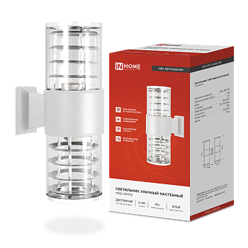 Светильник уличный настенный двусторонний НБУ ART-2хA60-WH алюминиевый белый IP54 IN HOME в Иркутске