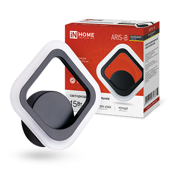 Светильник светодиодный ELEGANT ARIS-B 15Вт 230В 3000-6500K 1200Лм STEP COLOR черный IN HOME в Иркутске