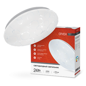 Светильник светодиодный серии DECO ОРИОН 24Вт 230В 4000К 2160Лм 330х55мм IN HOME в Иркутске