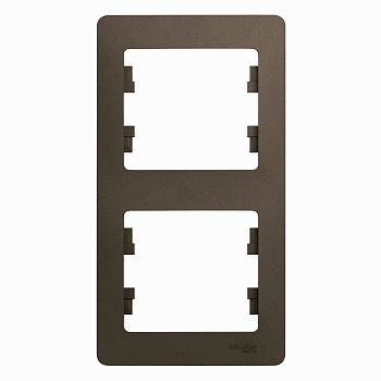 Рамка двойная Glossa SE шоколад вертикальная в Иркутске