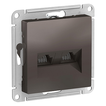 Розетка двойная компьютерная AtlasDesign SE RJ45+RJ45 мокко в Иркутске