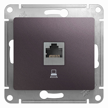 Розетка компьютерная Glossa SE сиреневый туман в Иркутске