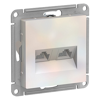 Розетка двойная компьютерная AtlasDesign SE RJ45+RJ45 жемчуг в Иркутске