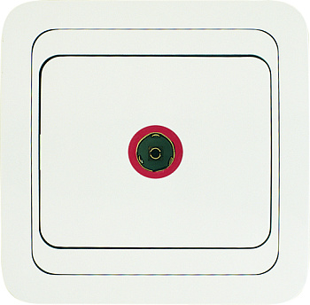 Розетка телевизионная МИМОЗА MAKEL белая в Иркутске