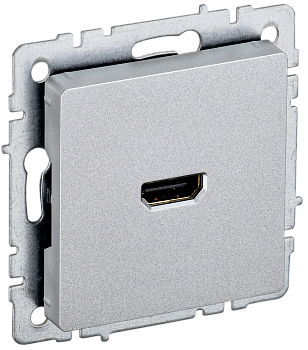 Розетка HDMI BRITE IEK алюминий в Иркутске
