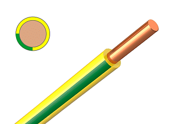 Провод ПВ-1 (ПуВ) 6 желто-зеленый в Иркутске