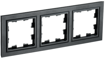 Рамка тройная BRITE IEK черная в Иркутске