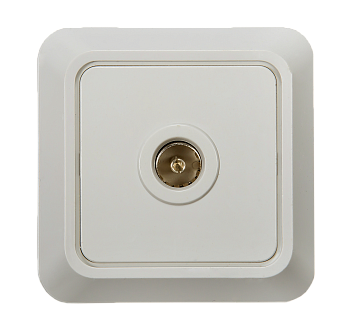 Розетка телевизионная BOLLETO белая накладная 7027 IN HOME в Иркутске