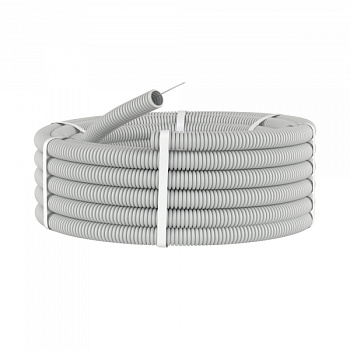 Труба гофрированная ПВХ d=16 мм (100 м) с зондом серая DKC в Иркутске