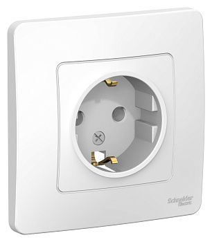 Розетка одинарная BLANCA SE с заземлением белая в Иркутске