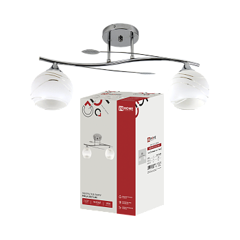 Люстра линейная под лампу AURA PERLA-2E27-LWC 2хЕ27 матовый плафон, хром IN HOME в Иркутске