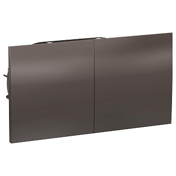 Розетка двойная AtlasDesign SE с заземлением со шторками со сдвижной крышкой в сборе мокко в Иркутске