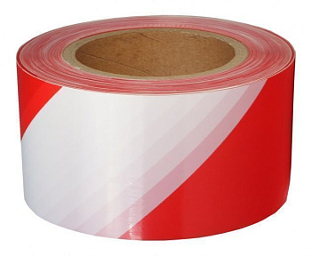 Лента оградительная 250 м красно-белая 75мм в Иркутске