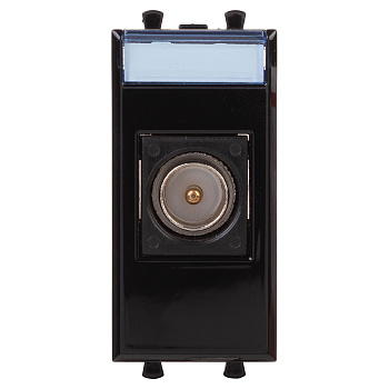 Розетка TV одиночная мод., Avanti "Черный квадрат", 1 модуль DKC в Иркутске