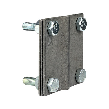 Зажим полоса 40 - прут 10 (3 пластины 70x70мм) HZ EKF PROxima в Иркутске