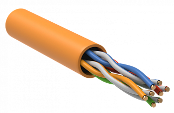 ITK Кабель связи витая пара U/UTP кат.5E 4x2х24AWG LSZH оранжевый 305м в Иркутске