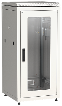 ITK Шкаф сетевой 19" LINEA N 24U 600х600 мм стеклянная передняя дверь серый в Иркутске