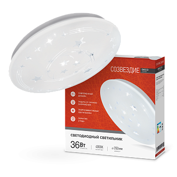 Светильник светодиодный серии DECO СОЗВЕЗДИЕ 36Вт 230В 4000К 3240Лм 380х55мм IN HOME в Иркутске