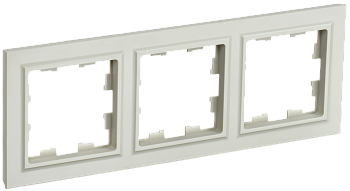 Рамка тройная BRITE IEK бежевая в Иркутске