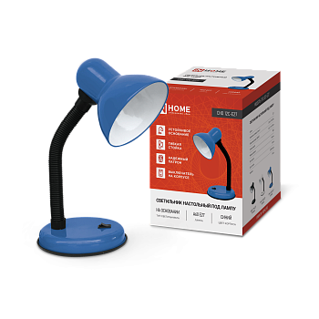 Светильник настольный под лампу на основании СНО 12С-E27 СИНИЙ (коробка) IN HOME в Иркутске