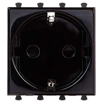 Розетка модульная, 2P+E, с защитной шторкой, Avanti "Черный квадрат", 2 мод. DKC в Иркутске