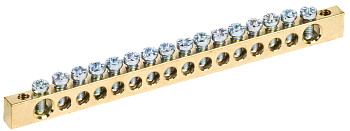 Шина PEN "земля-ноль" 6х9мм 16/2 (16групп/креп по краям) IEK в Иркутске