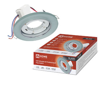 Светильник встраиваемый GX53R-glass RMT-L КРУГ с подсветкой 4К под лампу GX53 матовый IN HOME в Иркутске