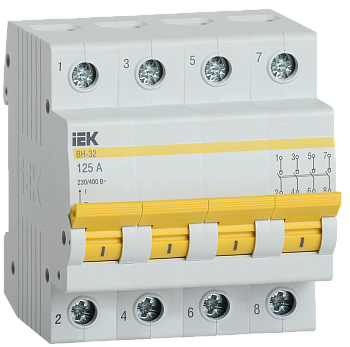 Выключатель нагрузки (мини-рубильник) ВН-32 4Р 125А IEK в Иркутске