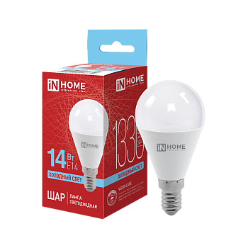 Лампа светодиодная LED-ШАР-VC 14Вт 230В E14 6500K 1330Лм IN HOME в Иркутске